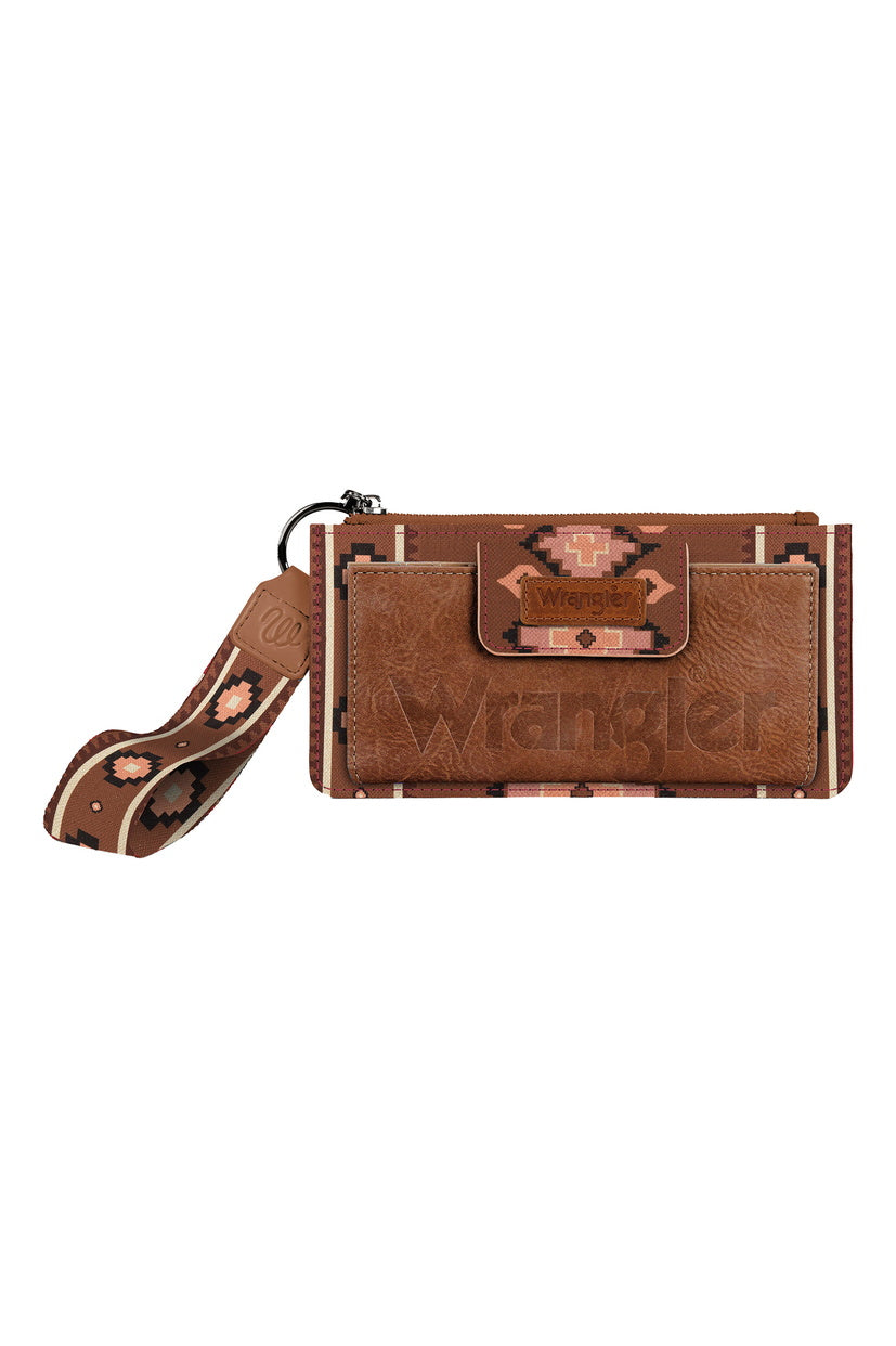 WRANGLER SOUTHWESTERN LOGO WALLET (S24/25)_BROWN