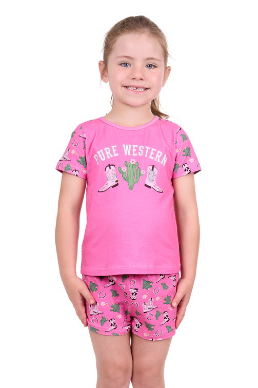 PURE WESTERN GIRLS CACTUS PYJAMAS (PINK)