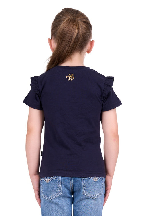 PURE WESTERN GIRLS AUDREY S/S TEE (NAVY)