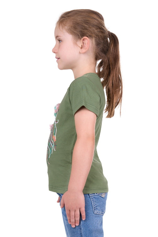 PURE WESTERN GIRLS CAMILLA S/S TEE (GREEN)