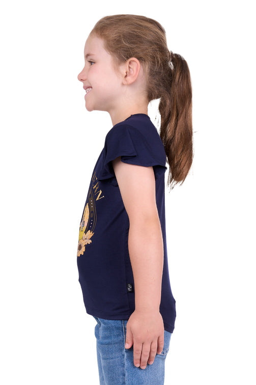 PURE WESTERN GIRLS ARIANA S/S TEE (NAVY)