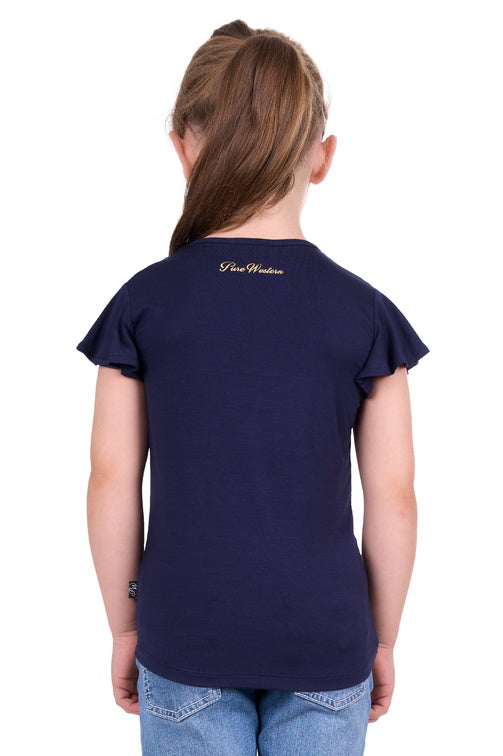 PURE WESTERN GIRLS ARIANA S/S TEE (NAVY)