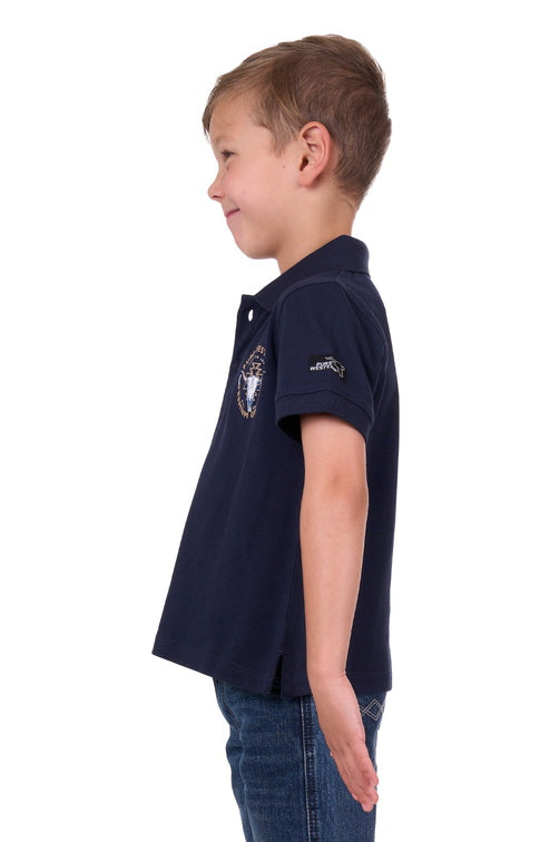 PURE WESTERN BOYS MACK POLO SHIRT (NAVY)