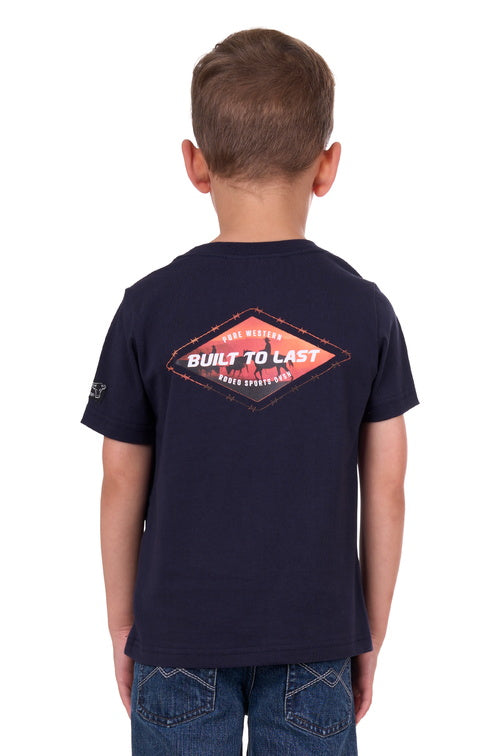 PURE WESTERN BOYS NEIL S/S TEE (NAVY)