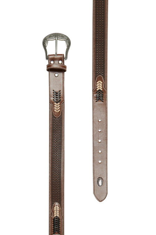 PURE WESTERN MENS ZACHARY BELT (DARK TAN)