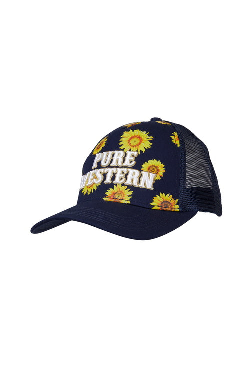 PURE WESTERN WOMENS FRANKIE TRUCKER CAP (NAVY)