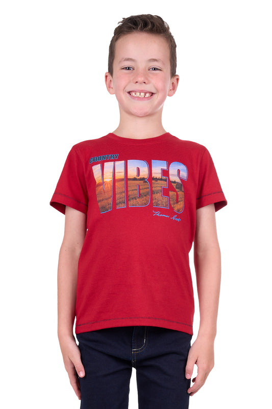 THOMAS COOK BOYS ROWAN S/S TEE (RED)