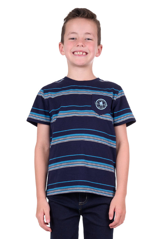 THOMAS COOK BOYS SHAUN 1PKT  S/S TEE (NAVY/BLUE)