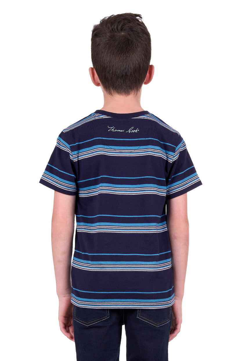 THOMAS COOK BOYS SHAUN 1PKT  S/S TEE (NAVY/BLUE)