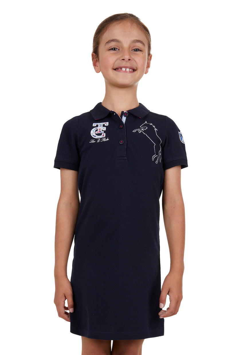 THOMAS COOK GIRLS LUNA S/S POLO DRESS (NAVY)