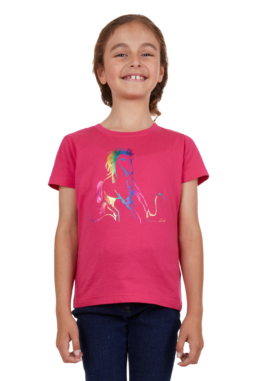 THOMAS COOK GIRLS WILLOW S/S TEE (BRIGHT ROSE)