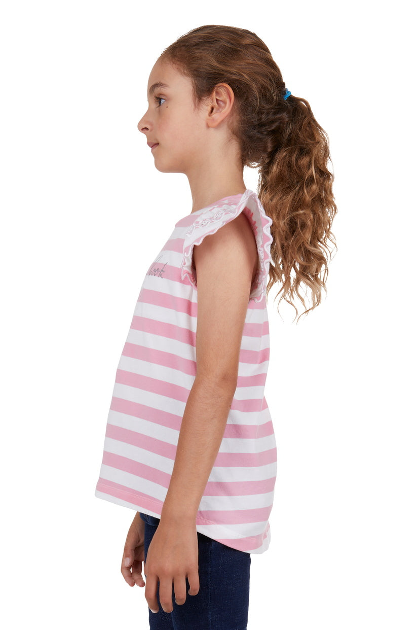 THOMAS COOK GIRLS EVA S/S TEE (PINK/WHITE)