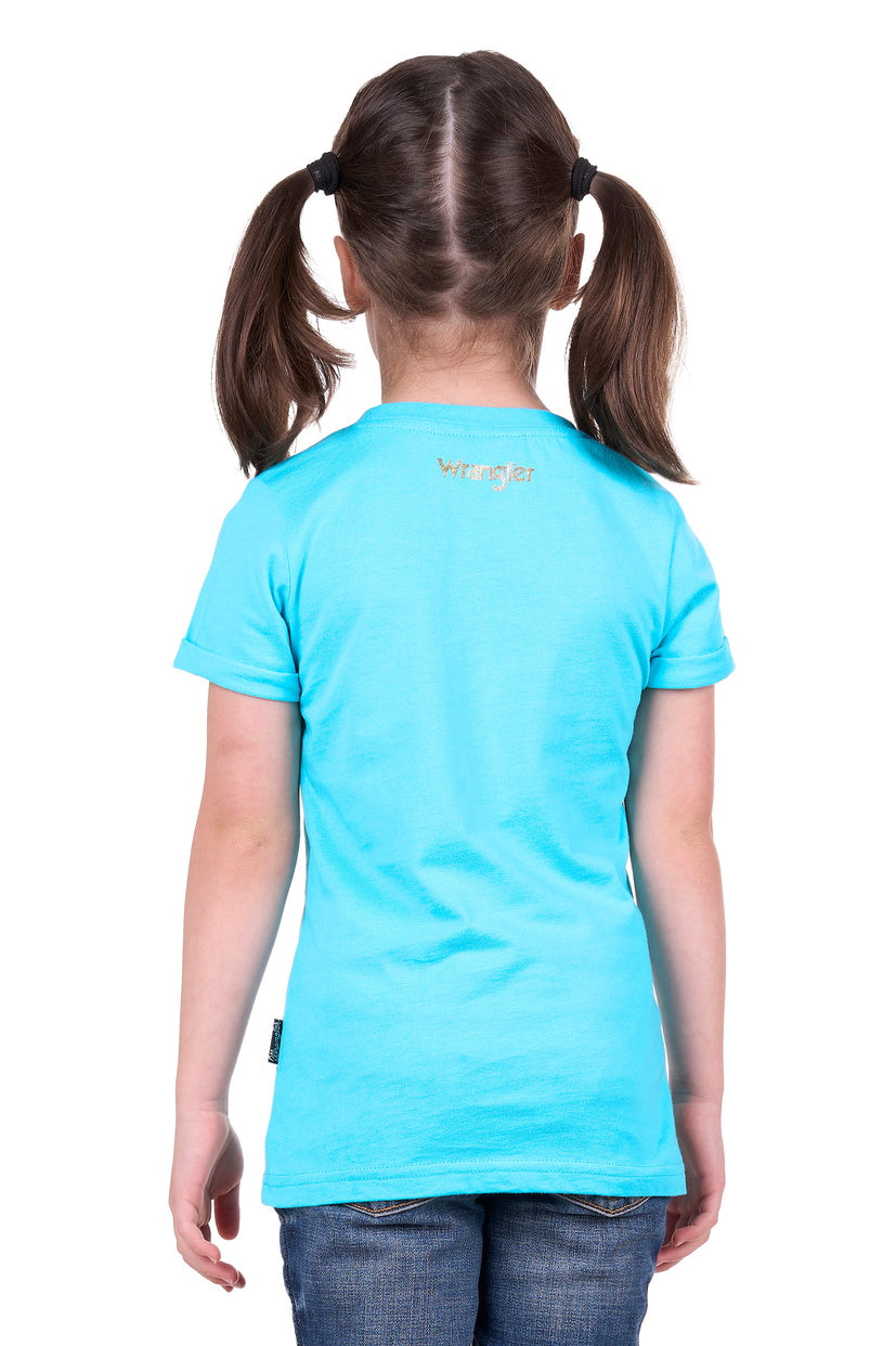 WRANGLER GIRLS PIPPA S/S TEE (AQUA)