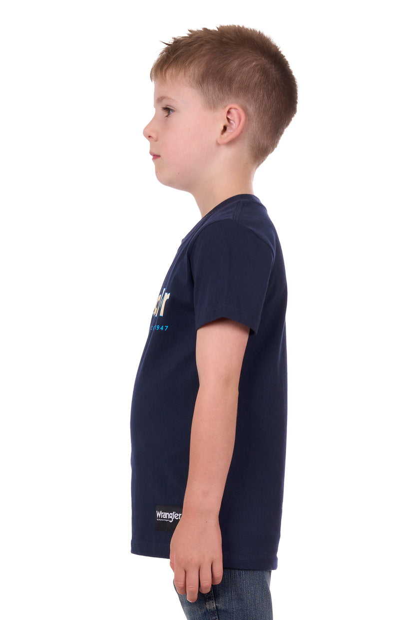 WRANGLER BOYS NICO S/S TEE (NAVY)