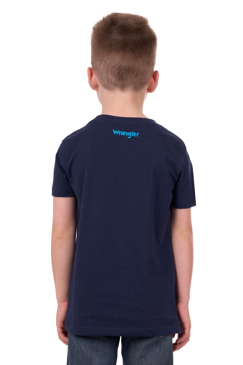 WRANGLER BOYS NICO S/S TEE (NAVY)