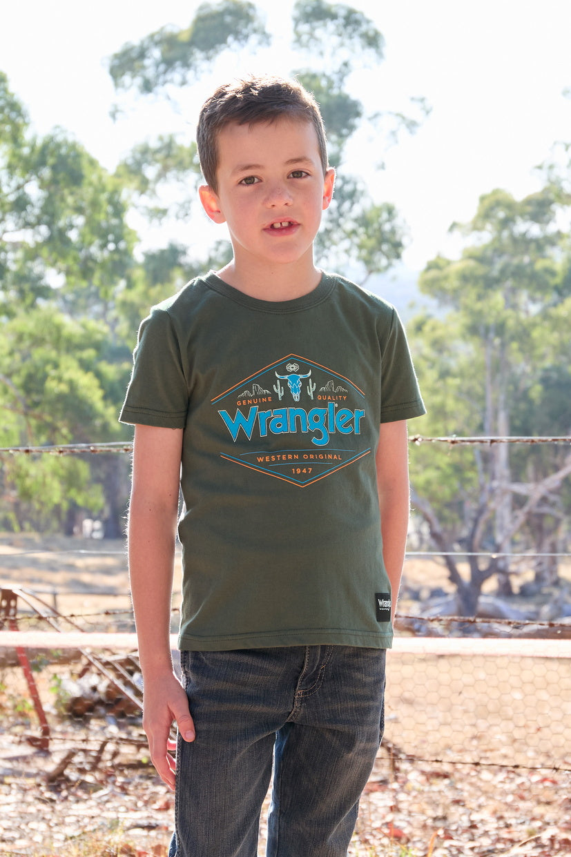 WRANGLER BOYS JACK S/S TEE (CYPRESS)