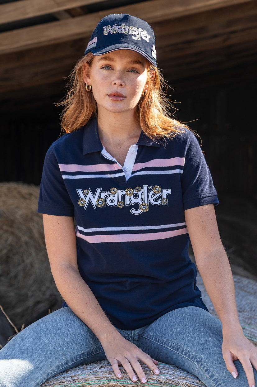 WRANGLER WOMENS LUCINDA TRUCKER CAP (NAVY)