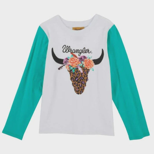 Wrangler USA Girl's Long Sleeve Graphic Tee