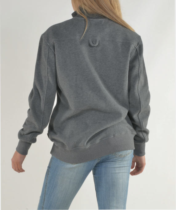 Bullrush Ladies 3 Button Sweat_Grey