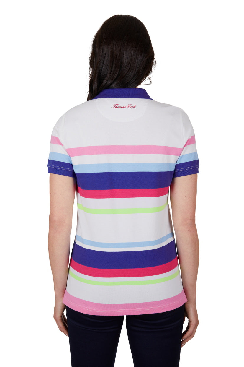 THOMAS COOK WOMENS PERRY SS POLO (WHITE/MULTI)