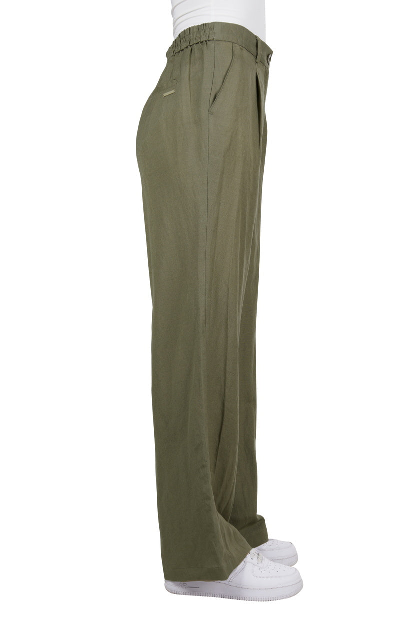 THOMAS COOK WOMENS ISABEL LINEN PANT (KHAKI)