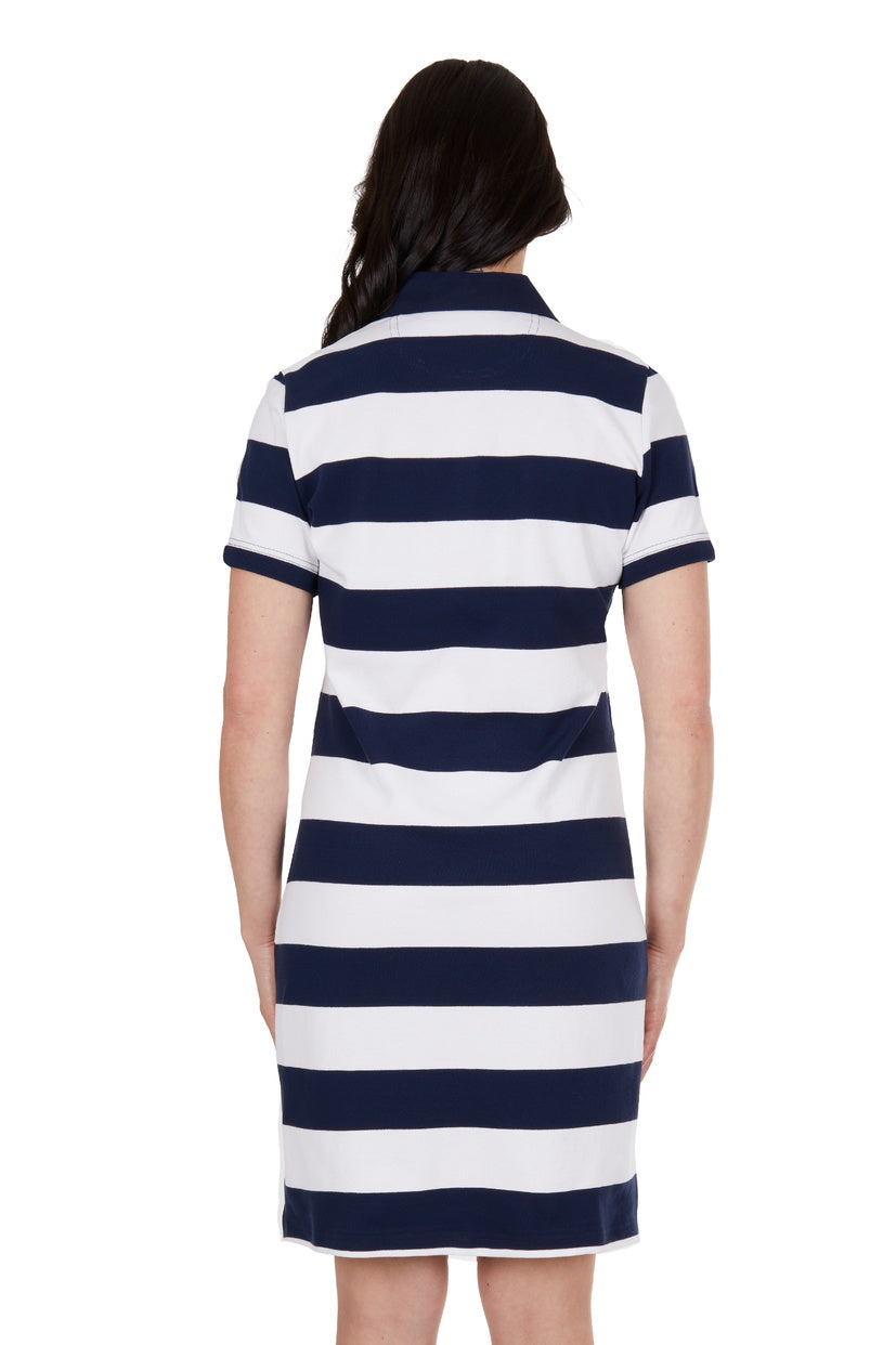 THOMAS COOK WOMENS BETH S/S POLO DRESS (NAVY/WHITE)