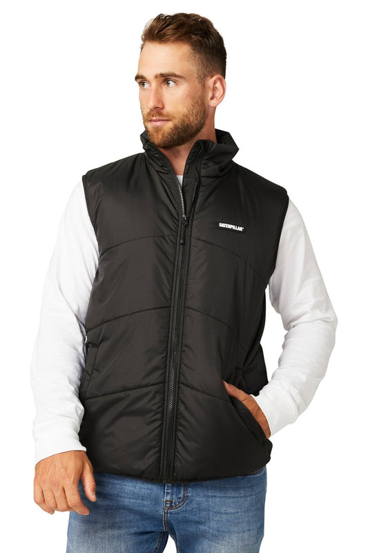 CAT FOUNDATION CHEVRON INSULATED VEST - PITCH BLACK