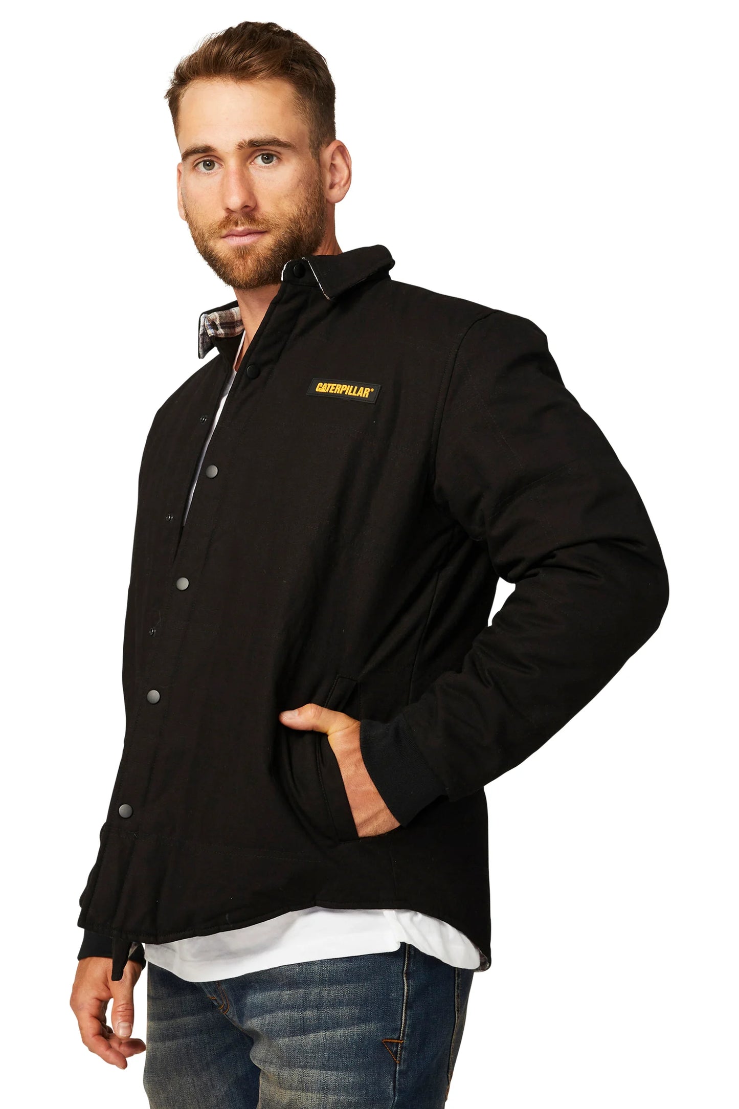 CAT MENS FOUNDATION OVERSHIRT (PITCH BLACK) - CLEARANCE