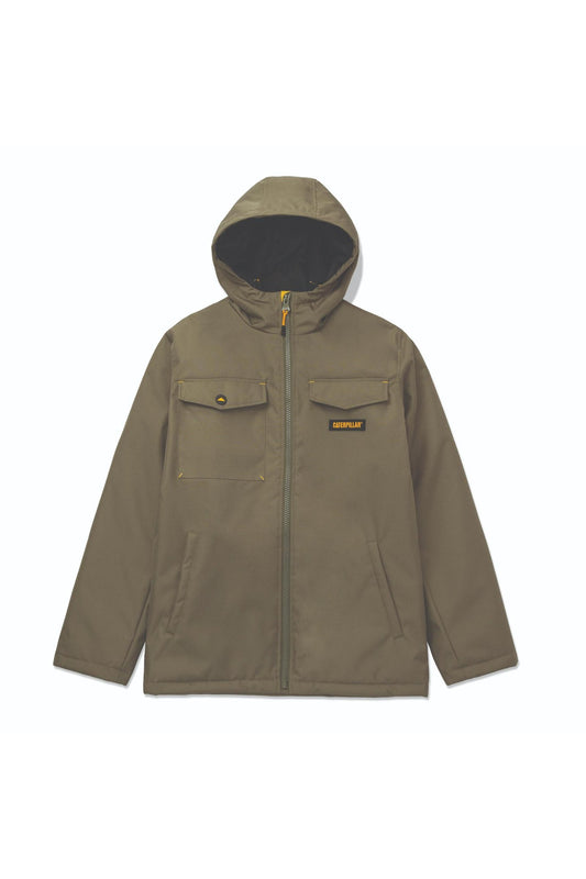 CAT MEN'S HEAVYWEIGHT INSULATED HOODED WORK JACKET (DUSTY OLIVE)