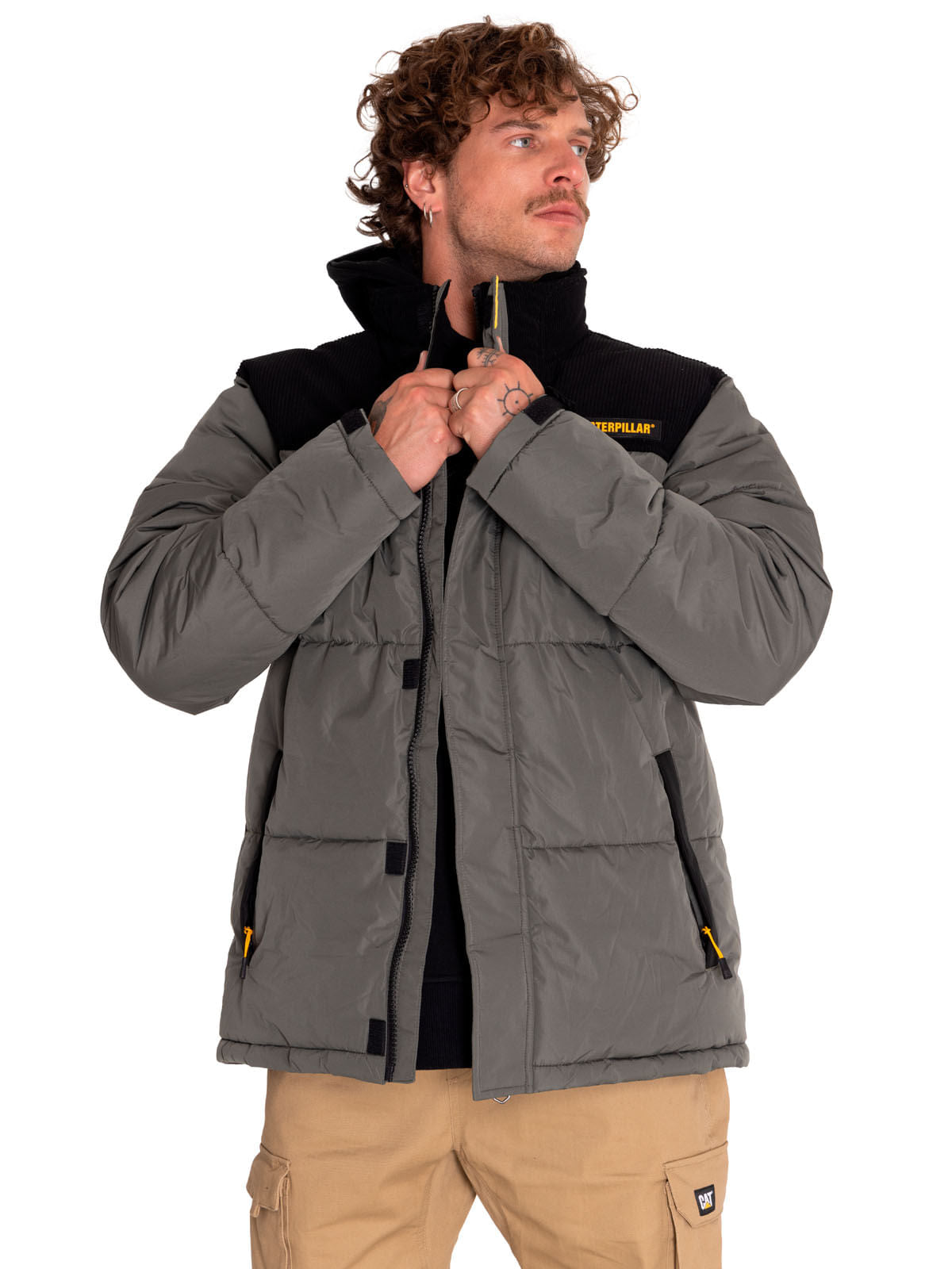 CAT MEN'S HEAVYWEIGHT INSULATED PUFFER JACKET (GUNMETAL)