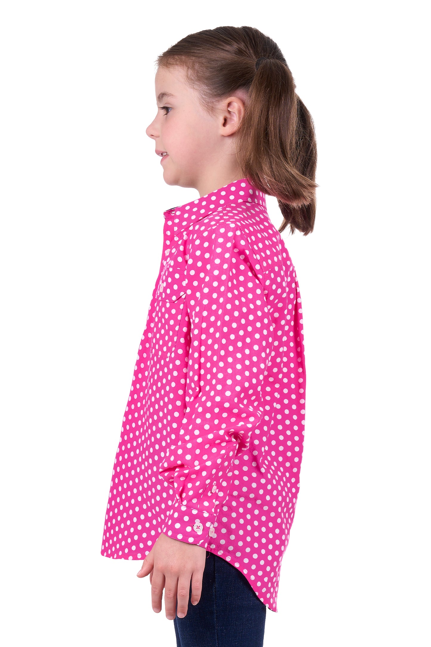 HARDSLOG GIRLS KELLY 1/2 PLKT L/S SHIRT (PINK)