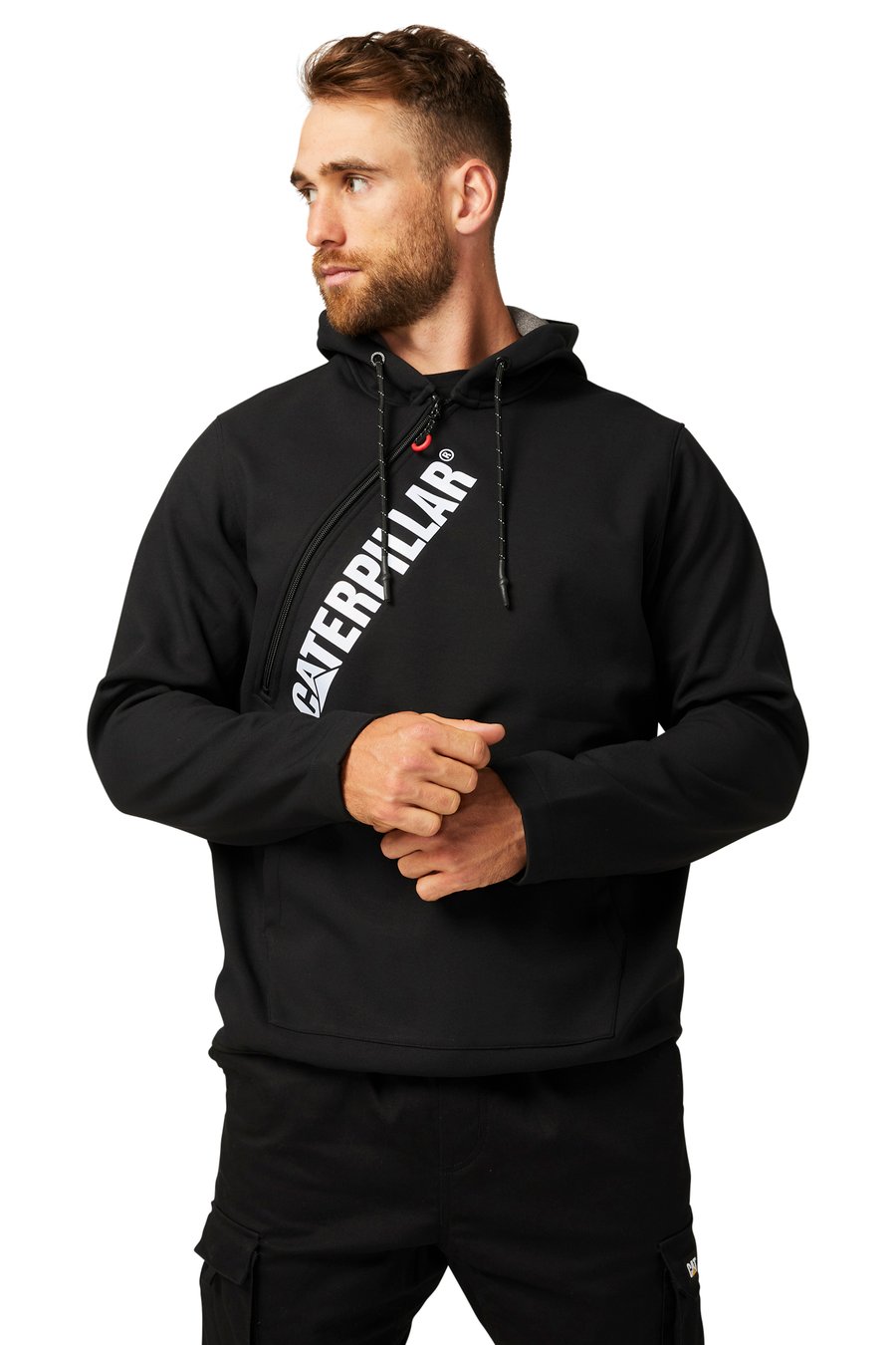 CAT SIDEWINDER HOODED SWEATSHIRT (BLACK) - CLEARANCE