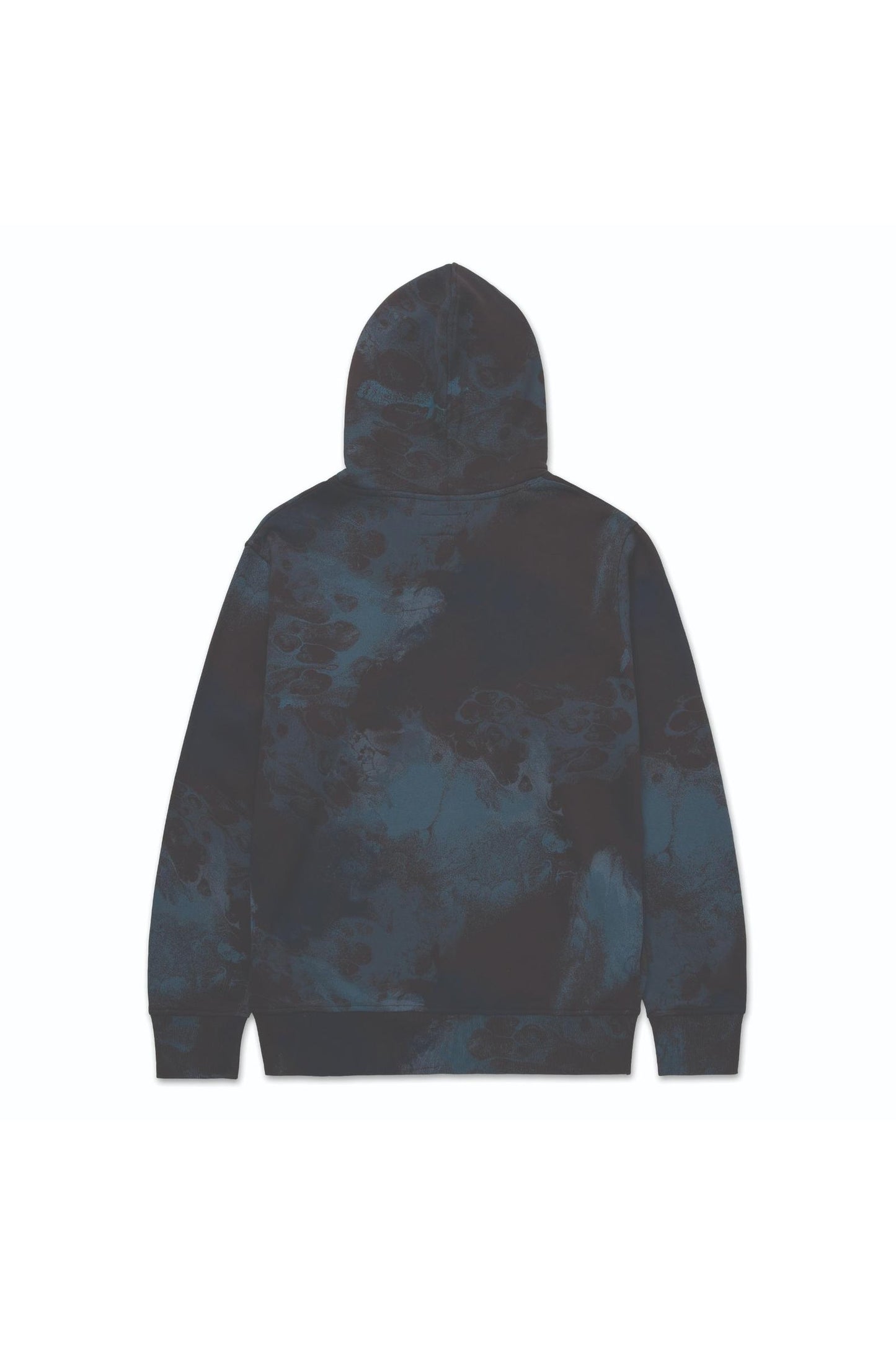 CAT Men's Logo Printed Pullover Hoodie (Blue Hyrdo Aop -Blue)