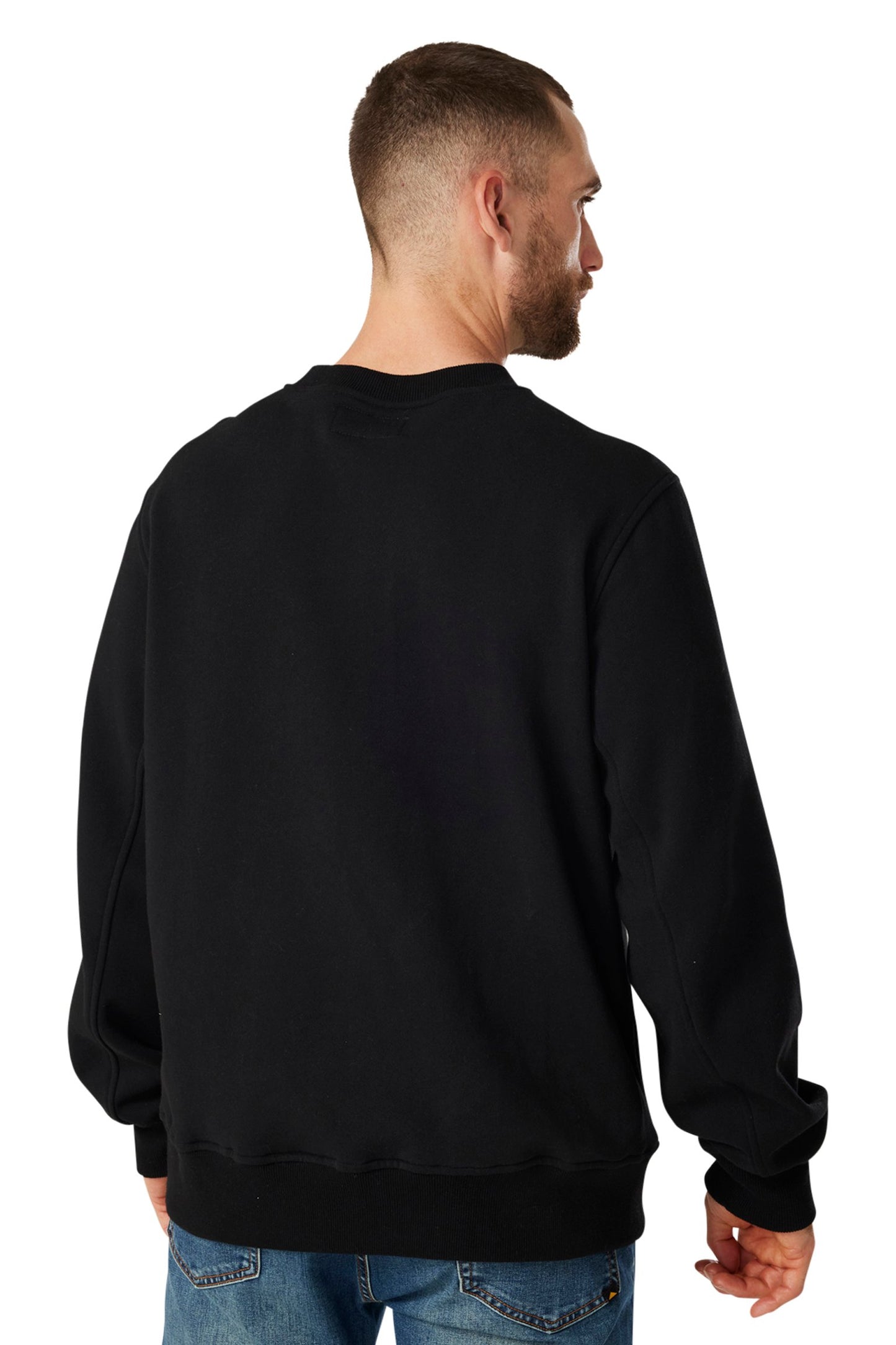 CATERPILLAR MEN'S CREWNECK SWEATSHIRT (PITCH BLACK / BLACK)