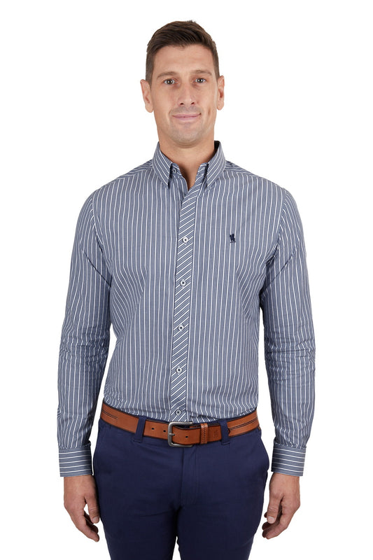 THOMAS COOK MENS HUGH TAILORED L/S SHIRT (NAVY)