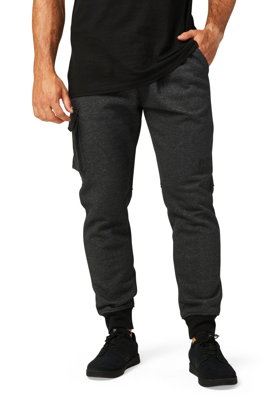 CAT FOUNDATION SWEATPANT JOGGER - PITCH BLACK/HEATHER