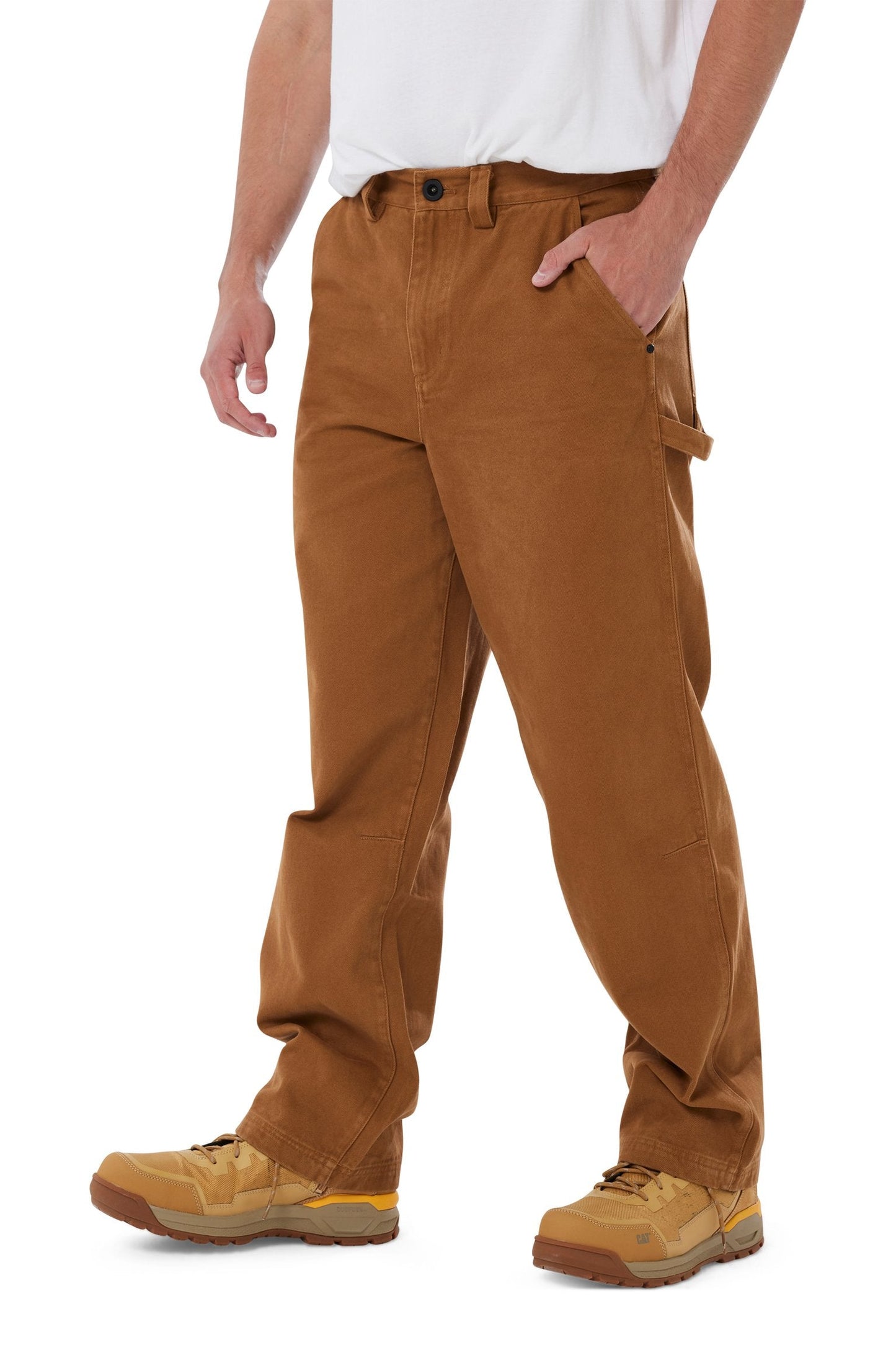 CAT MEN'S TWILL CARPENTER STRAIGHT PANT (BRONZE)