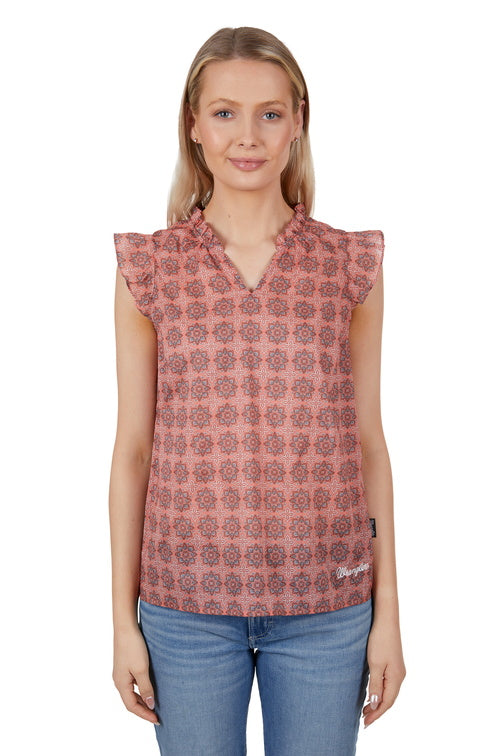 WRANGLER WOMENS MIRANDA BLOUSE (MULTICOLOURED)