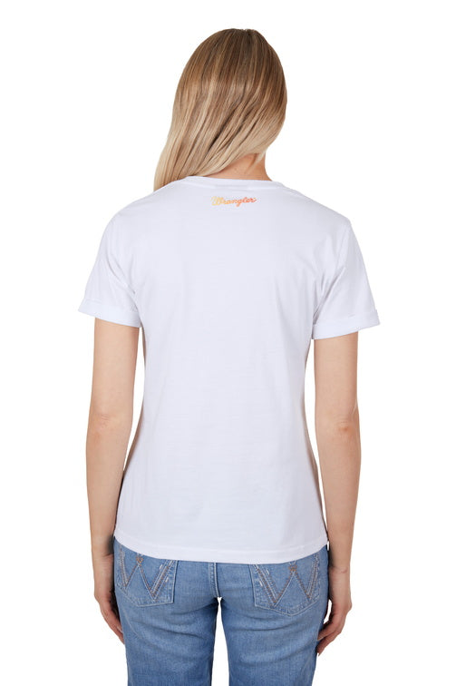 WRANGLER WOMENS NAOMI S/S TEE (WHITE)