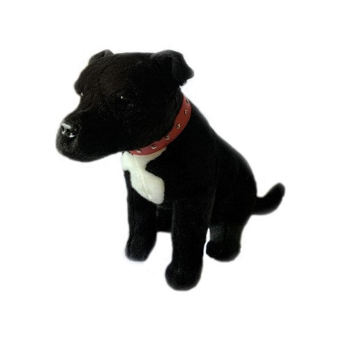 Bocchetta Toys - DJ (Staffy - 32cm Sitting, Black)