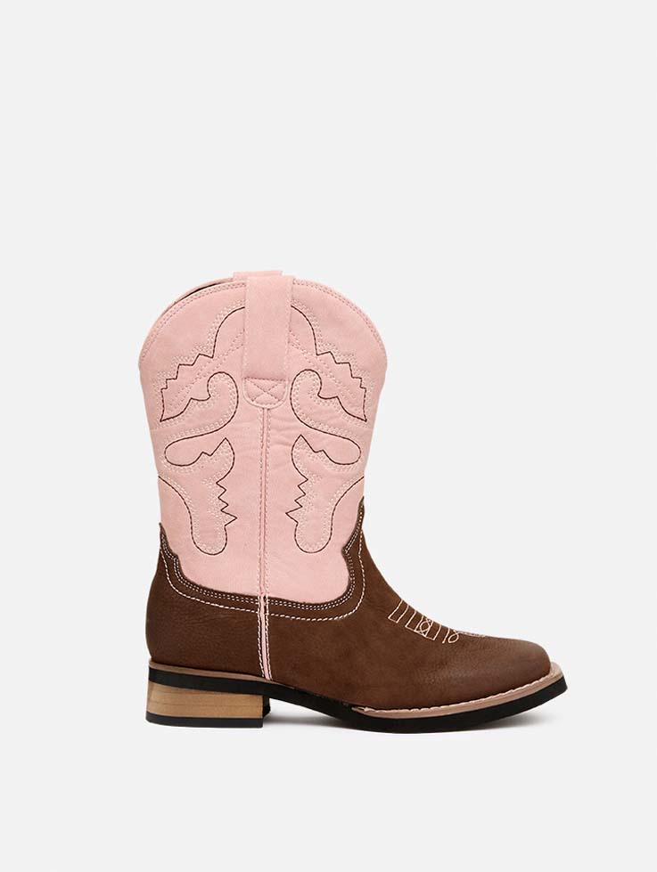 Baxter Youth Western Boots - Pink