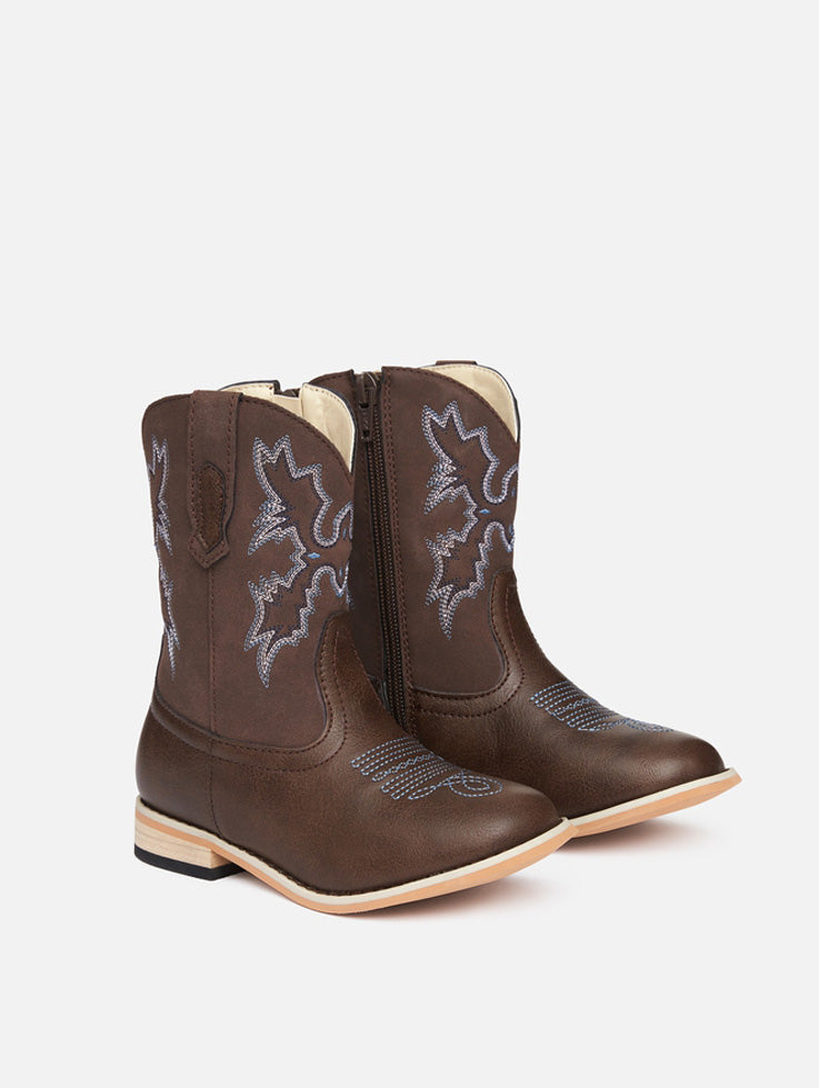 Baxter Junior Western Boots - Brown