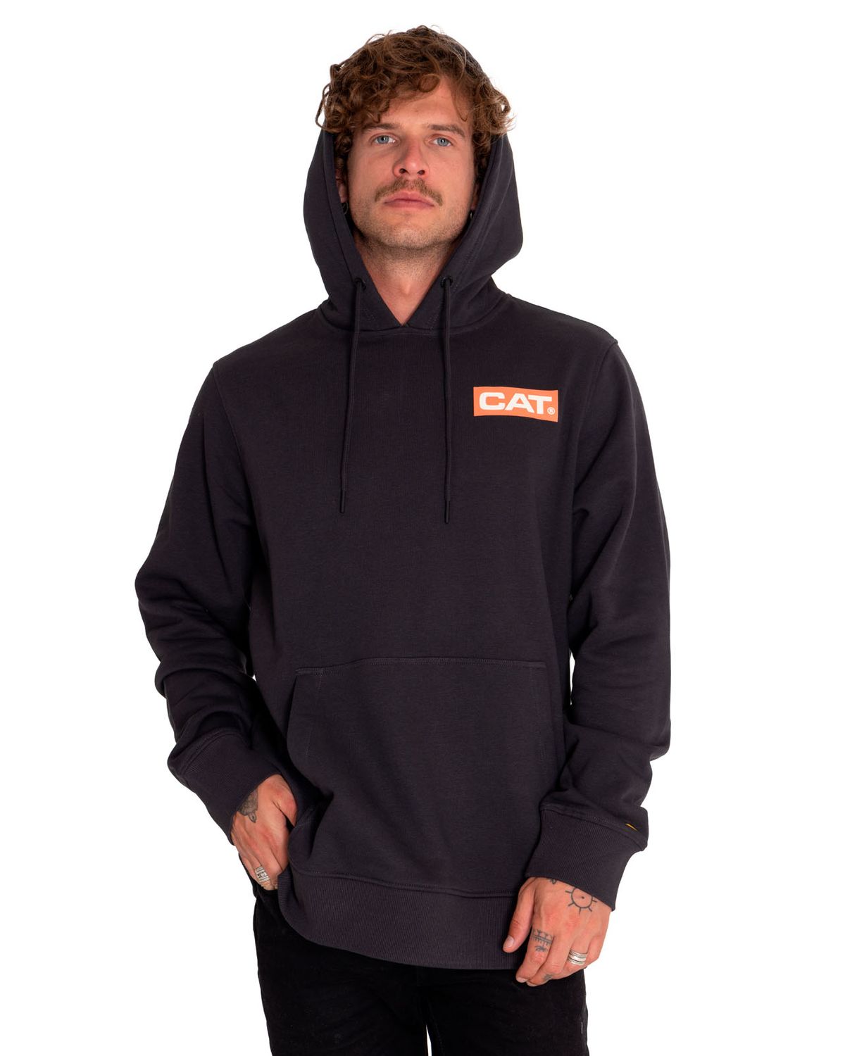 CAT Graphic Pullover Hoodie (Washed Black)