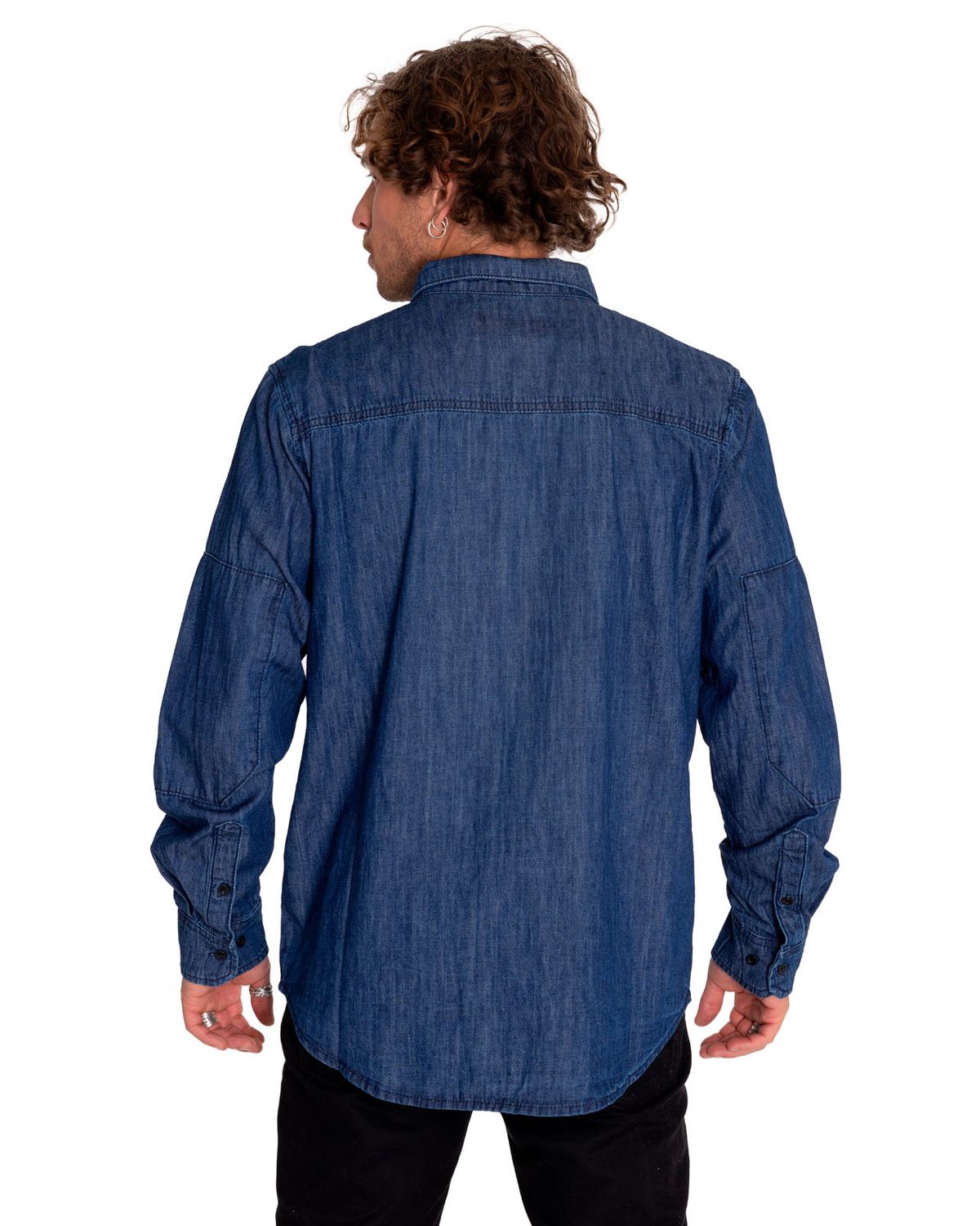 CAT Men's Denim Long Sleeve Shirt (Standard Stonewash)