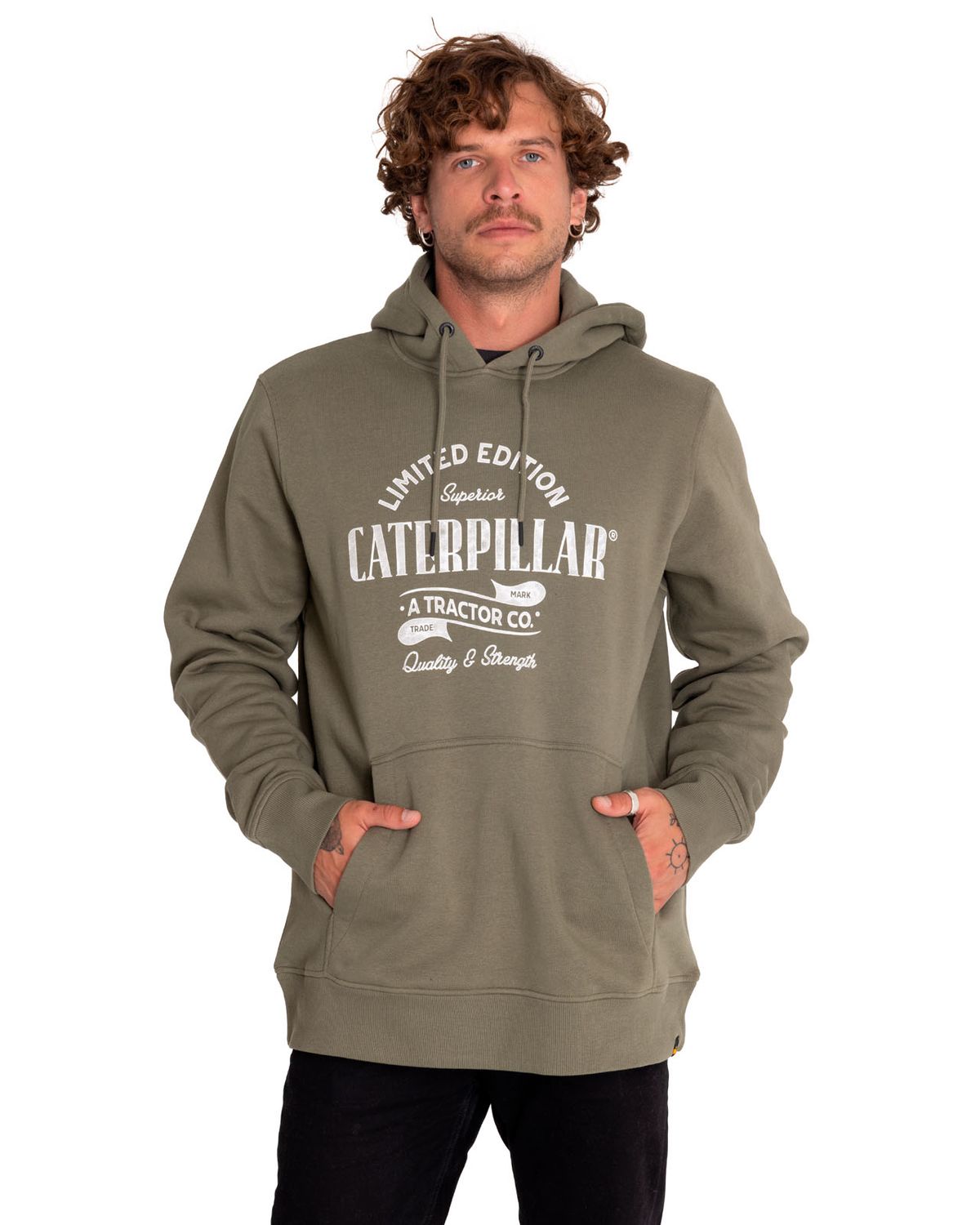 CAT Graphic Pullover Hoodie (Dusty Olive)