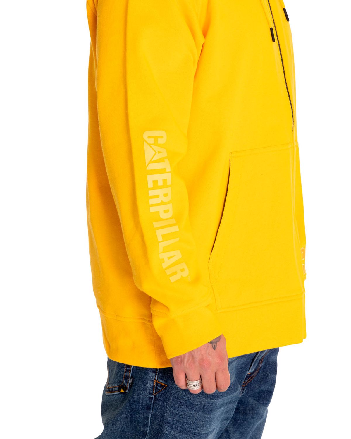 CAT Fleece Logo Full Zip Hoodie (Yellow)