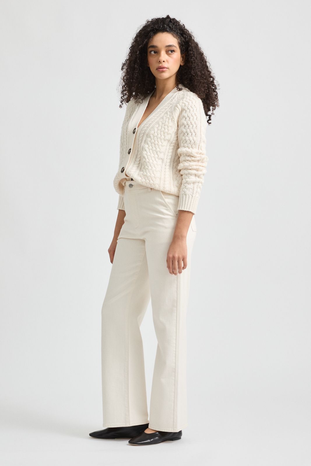 Tooralie Women's Cable Cardigan - Ivory