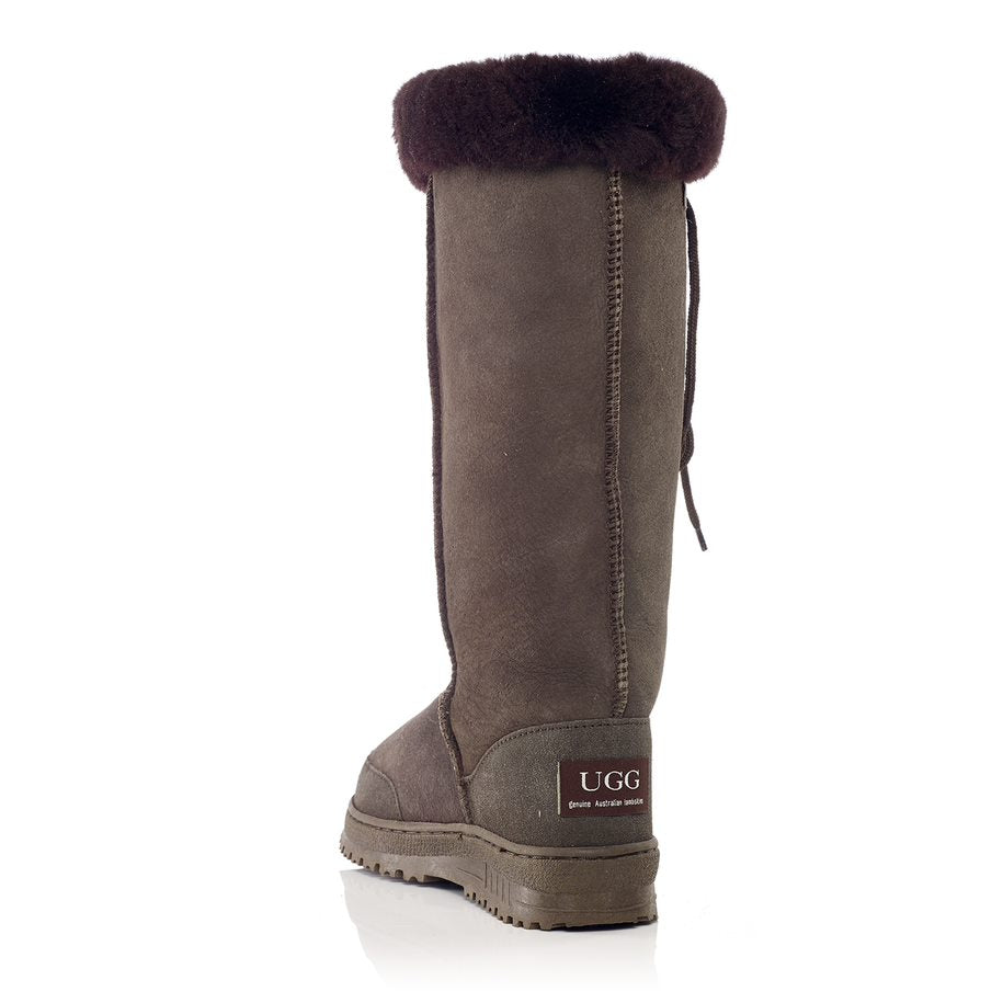 Wild Goose Premium Lace Long Boot_Chocolate