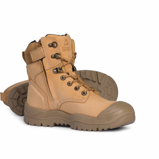 MONGREL HIGH LEG ZIPSIDER BOOT W/ SCUFF CAP WHEAT