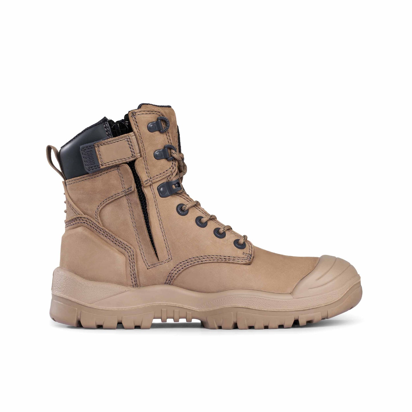 MONGREL HIGH LEG ZIPSIDER BOOT W/ SCUFF CAP STONE